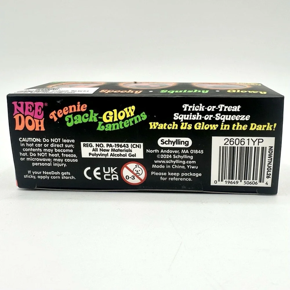 New Needoh Teenie Jack Glow Lanterns Mini Pumpkins Halloween Schylling 3 Balls